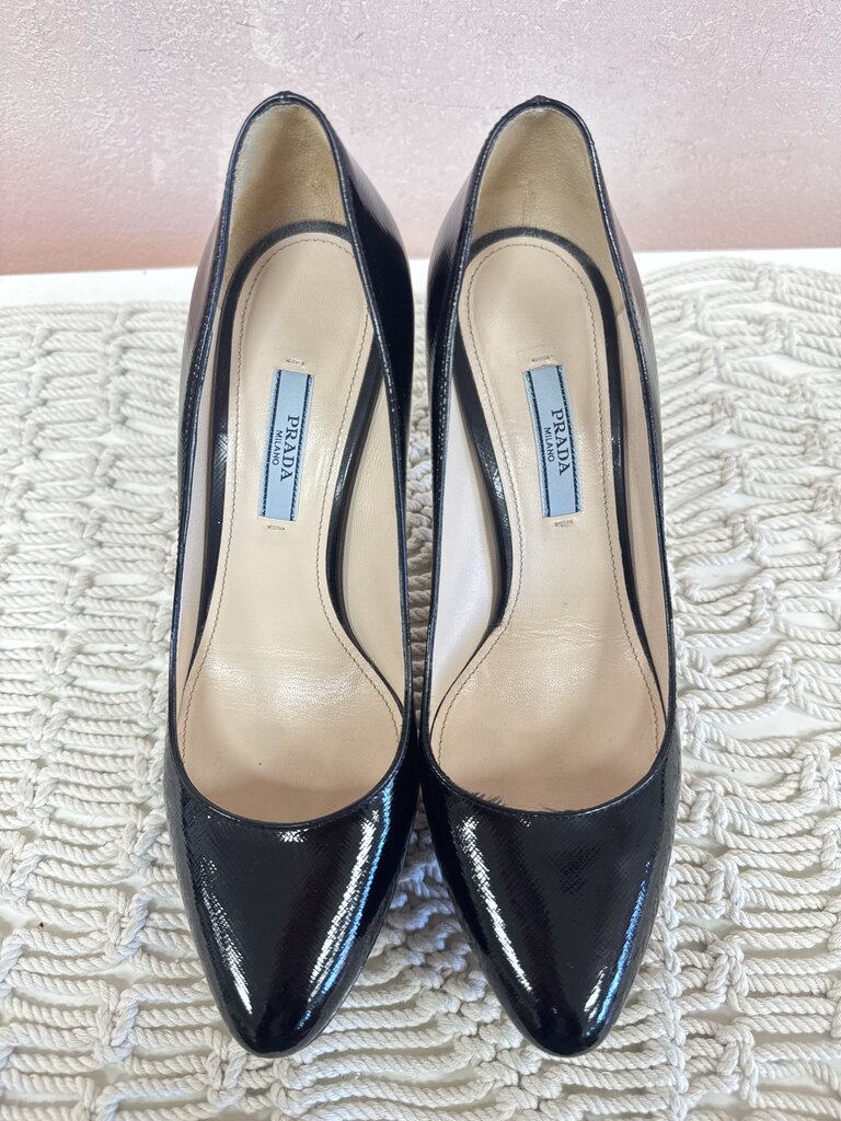 Prada Patent Platform Pump w/ Dustbag