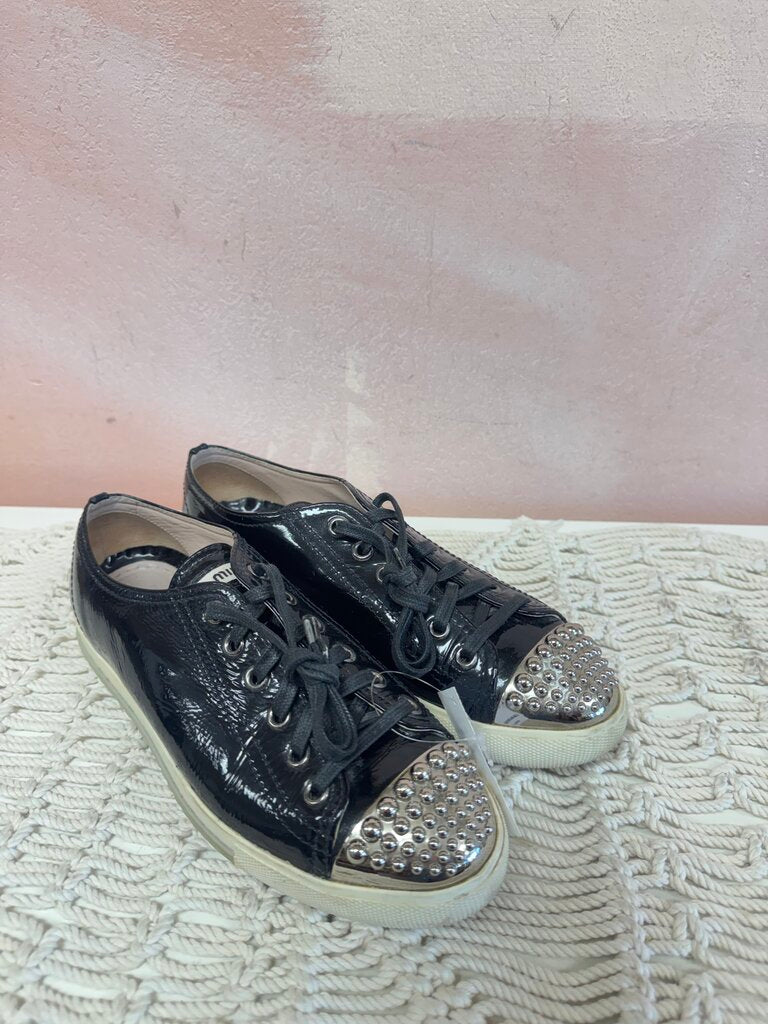 Miu Miu Patent Cap Toe Sneaker