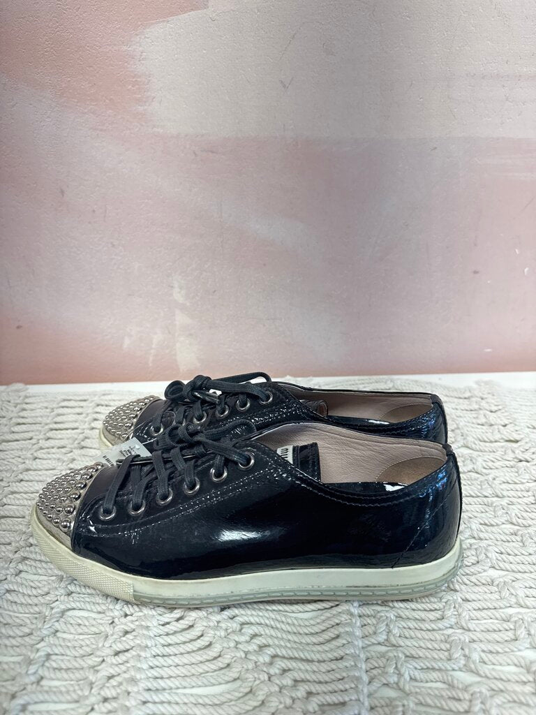 Miu Miu Patent Cap Toe Sneaker