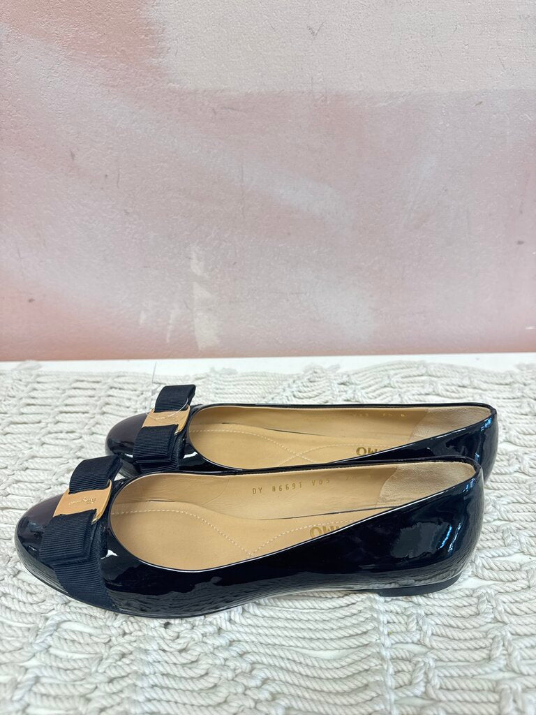 Ferragamo Patent Flat w/ Dustbag NWT