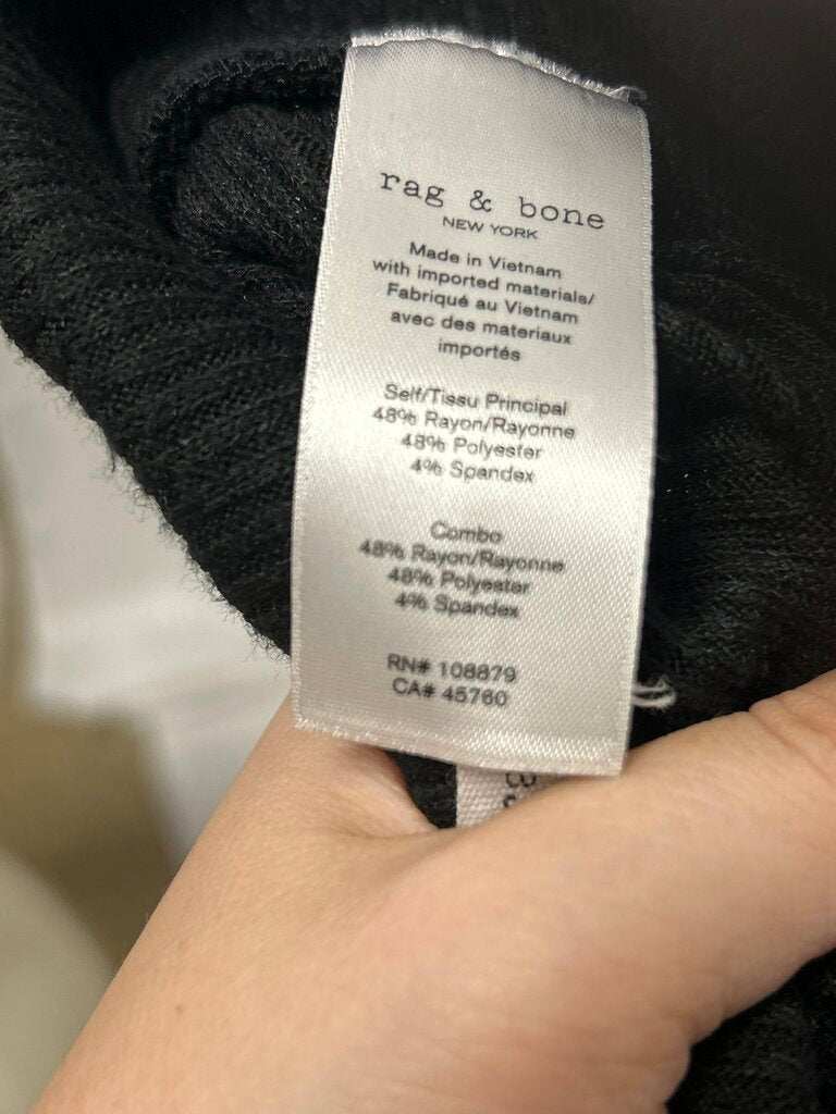 rag & bone Black Ribbed Joggers