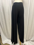 L'Agence Black Ribbed Wide Leg Pant