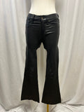 Rag & Bone Black Leather Flared Bottom Pants