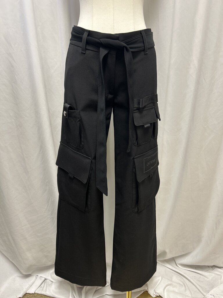 Off-White Wide Leg Cargo Pant w/ Belt