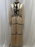 Elle Oh Elle Polka Dot and Velvet Satin Dress NWT