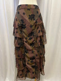 Ava & Lu Ruffle Side Printed Skirt