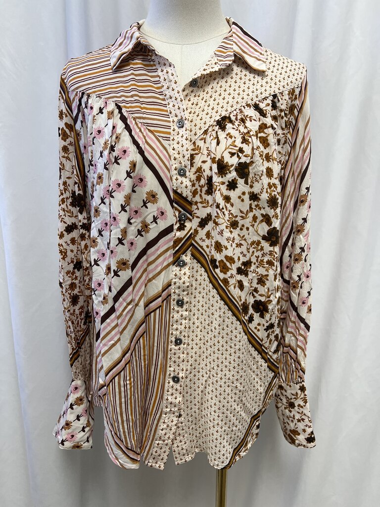 Free People Floral Button Up