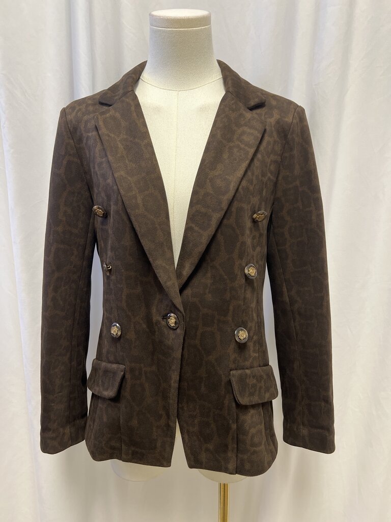 Peace of Cloth Animal Print Blazer