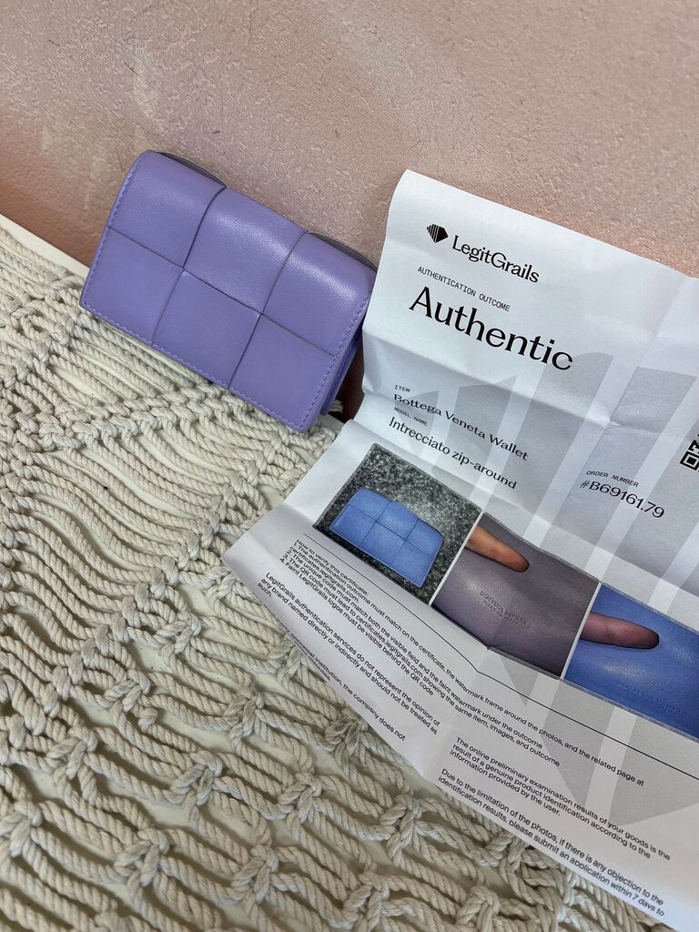 Bottega Veneta Lilac Leather Wallet