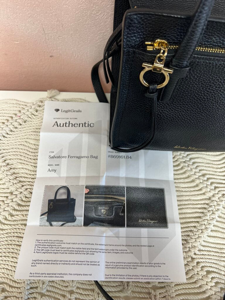 Ferragamo Leather Top Handle Detachable Crossbody Bag