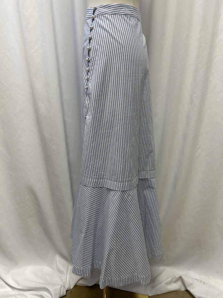 Sandro Pinstriped Embellished Maxi Skirt