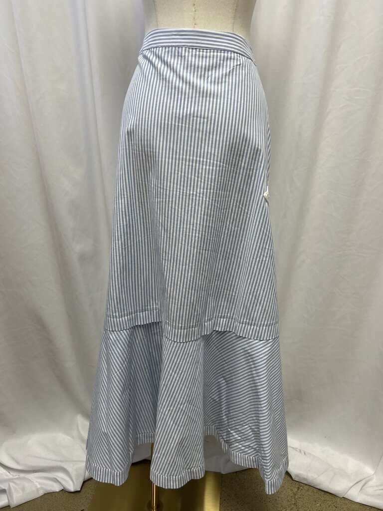 Sandro Pinstriped Embellished Maxi Skirt