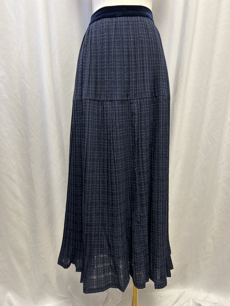 Soiree Plaid Pleated Maxi Skirt NWT