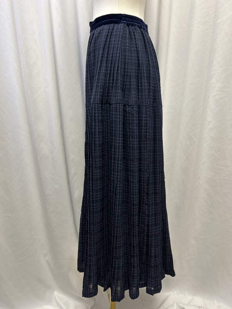 Soiree Plaid Pleated Maxi Skirt NWT