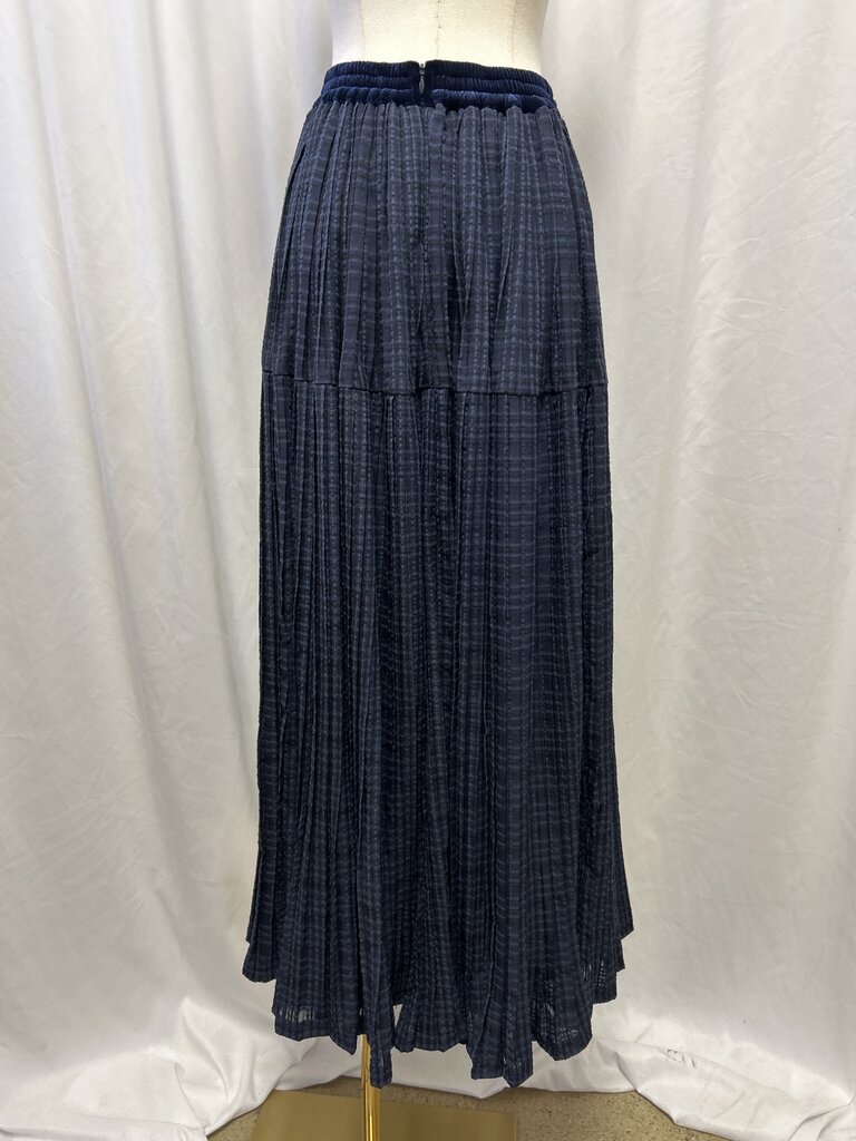 Soiree Plaid Pleated Maxi Skirt NWT