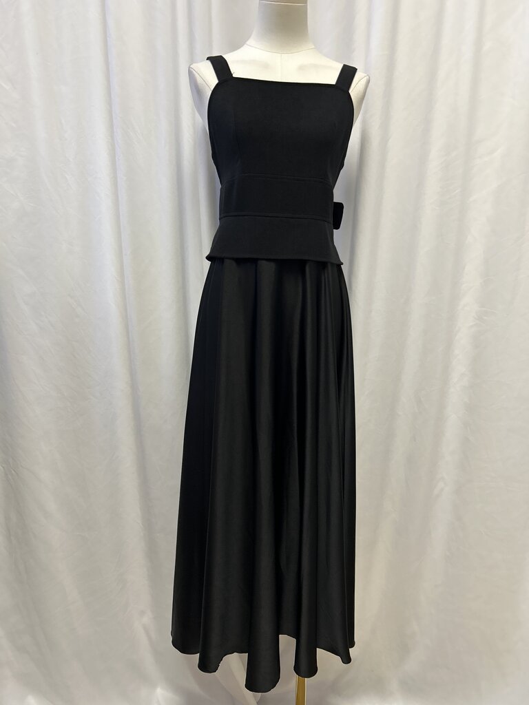 Loup Mixed material Belted Maxi Dress