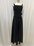 Loup Mixed material Belted Maxi Dress