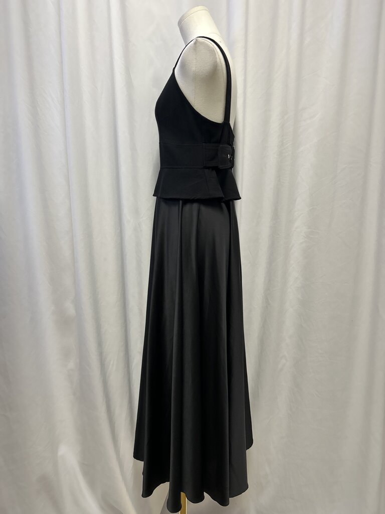 Loup Mixed material Belted Maxi Dress