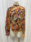 Lola & Sophie Cotton/Silk Blend Printed Blouse