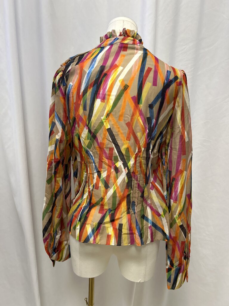 Lola & Sophie Cotton/Silk Blend Printed Blouse