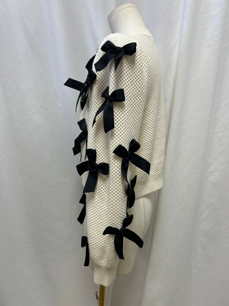 Alice + Olivia Open Front Bow Cardigan