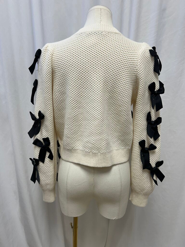 Alice + Olivia Open Front Bow Cardigan