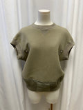 Sacai Cotton Blend Short Sleeve Sweatshirt