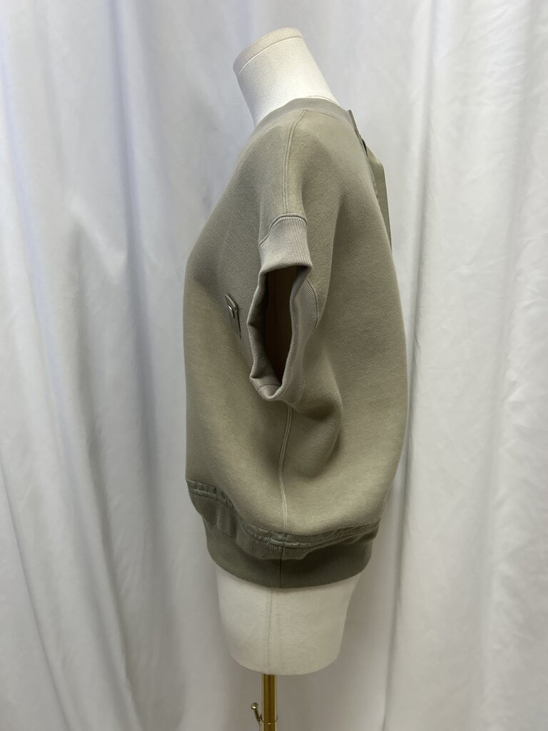 Sacai Cotton Blend Short Sleeve Sweatshirt
