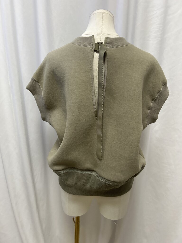 Sacai Cotton Blend Short Sleeve Sweatshirt