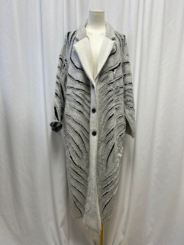 Phillip Lim Wool/Alpaca Blend Distressed Duster