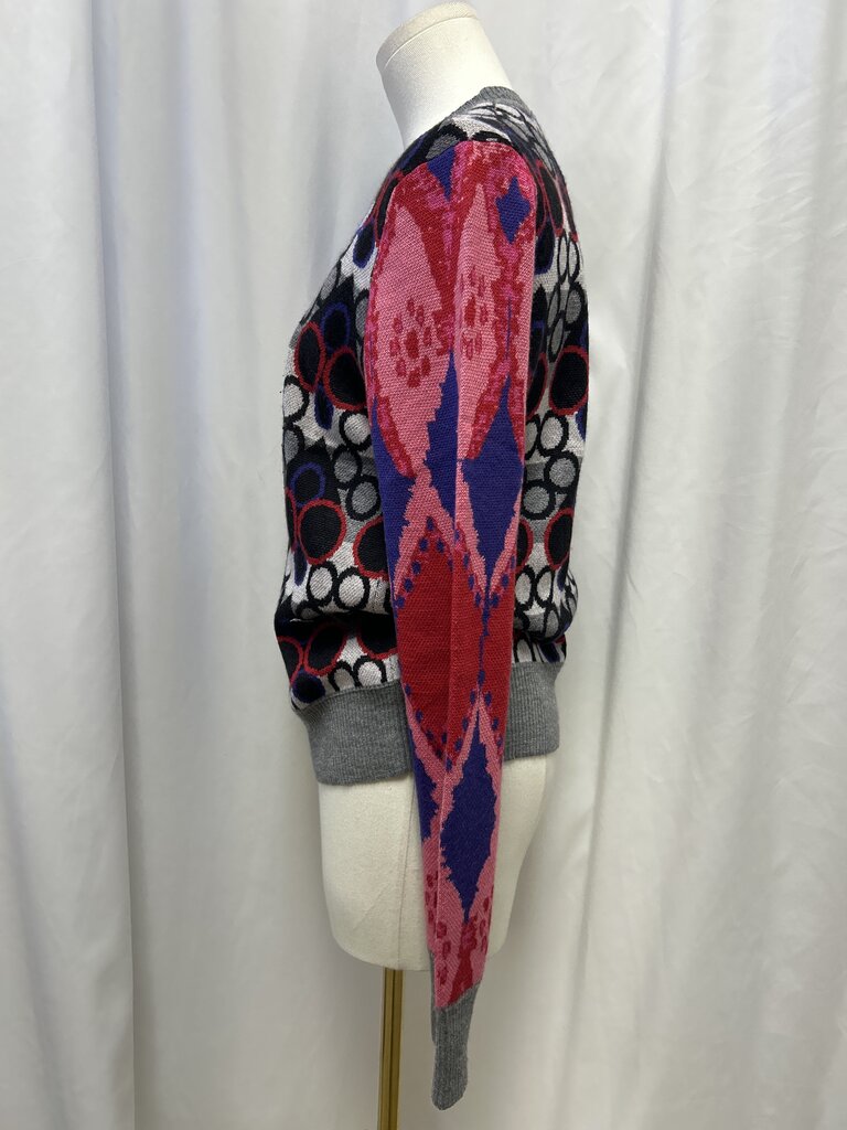 Libertine Crystal Floral Print Cashmere/Silk Sweater