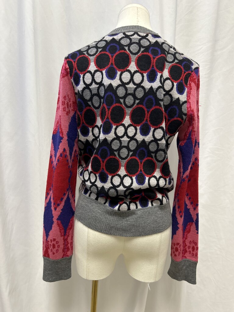 Libertine Crystal Floral Print Cashmere/Silk Sweater