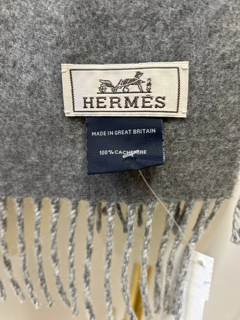 Hermes Two Tone Cashmere Scarf w/ Box