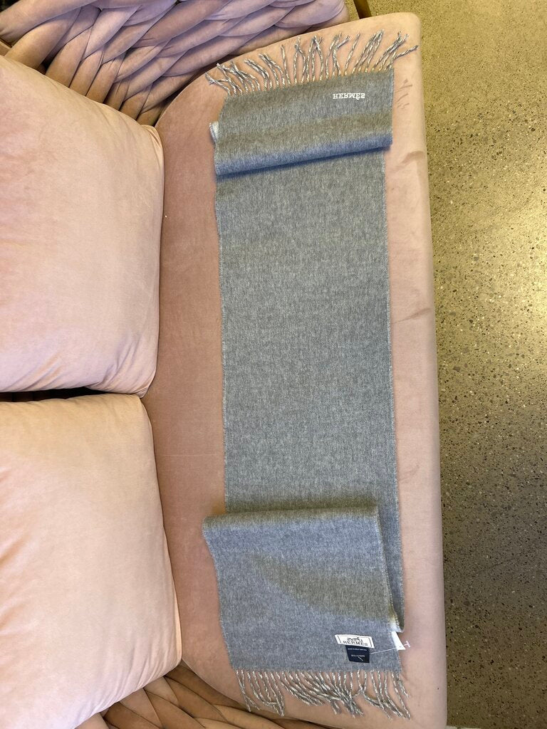 Hermes Two Tone Cashmere Scarf w/ Box