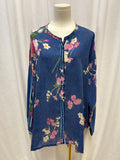 Johnny Was Floral Sheer Blouse