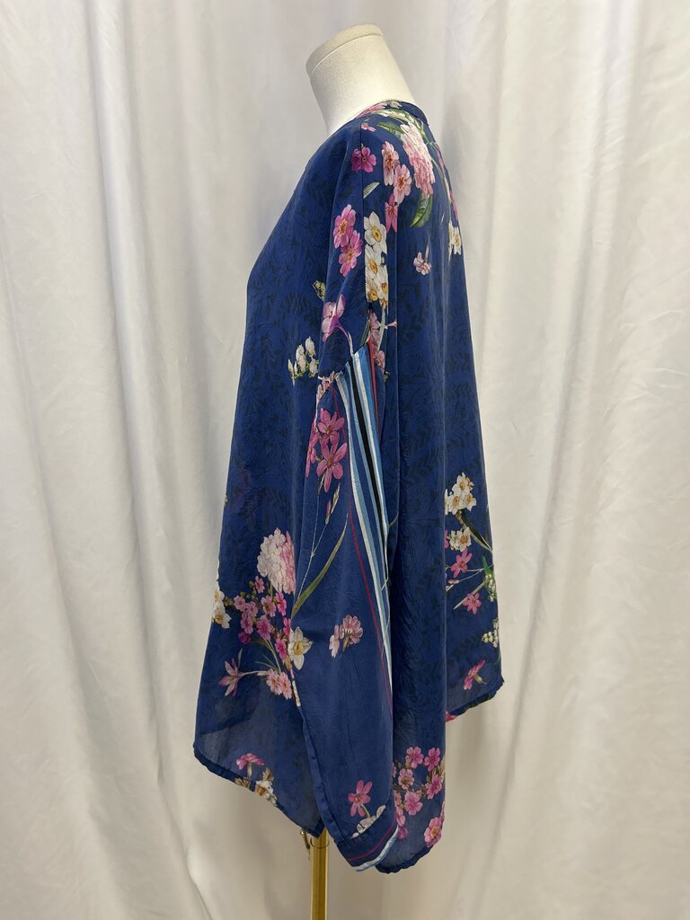 Johnny Was Floral Sheer Blouse