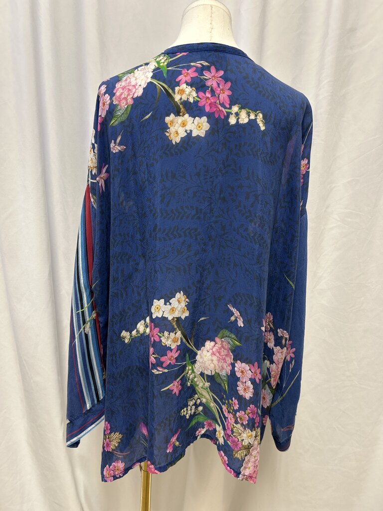 Johnny Was Floral Sheer Blouse
