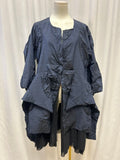 Heydari Iridescent Shift Coat w/ Tulle Detail