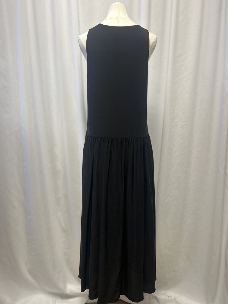 Eileen Fisher Drop Waist Sleeveless Silk Dress