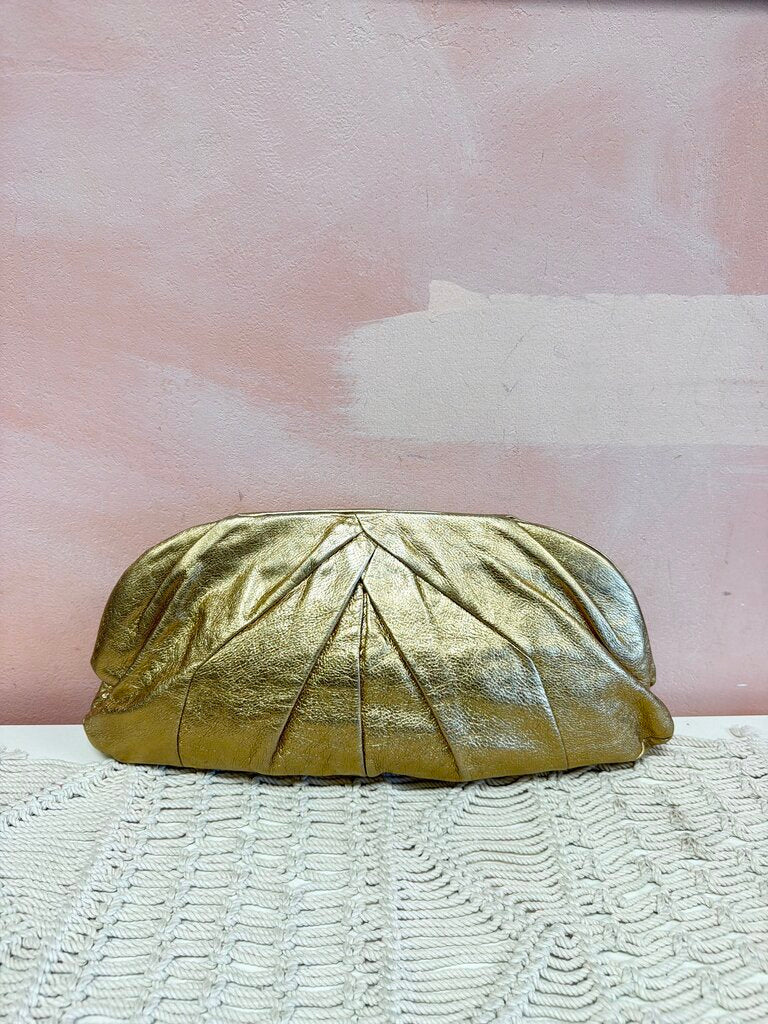 Miu Miu Jumbo Gold Clutch