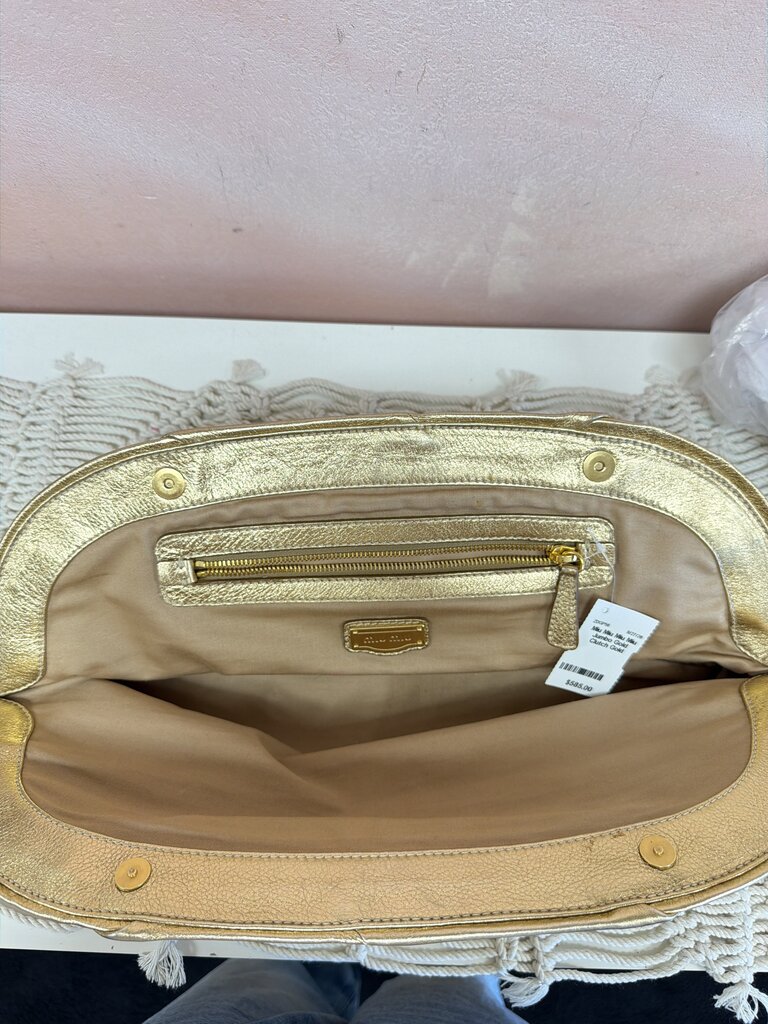 Miu Miu Jumbo Gold Clutch