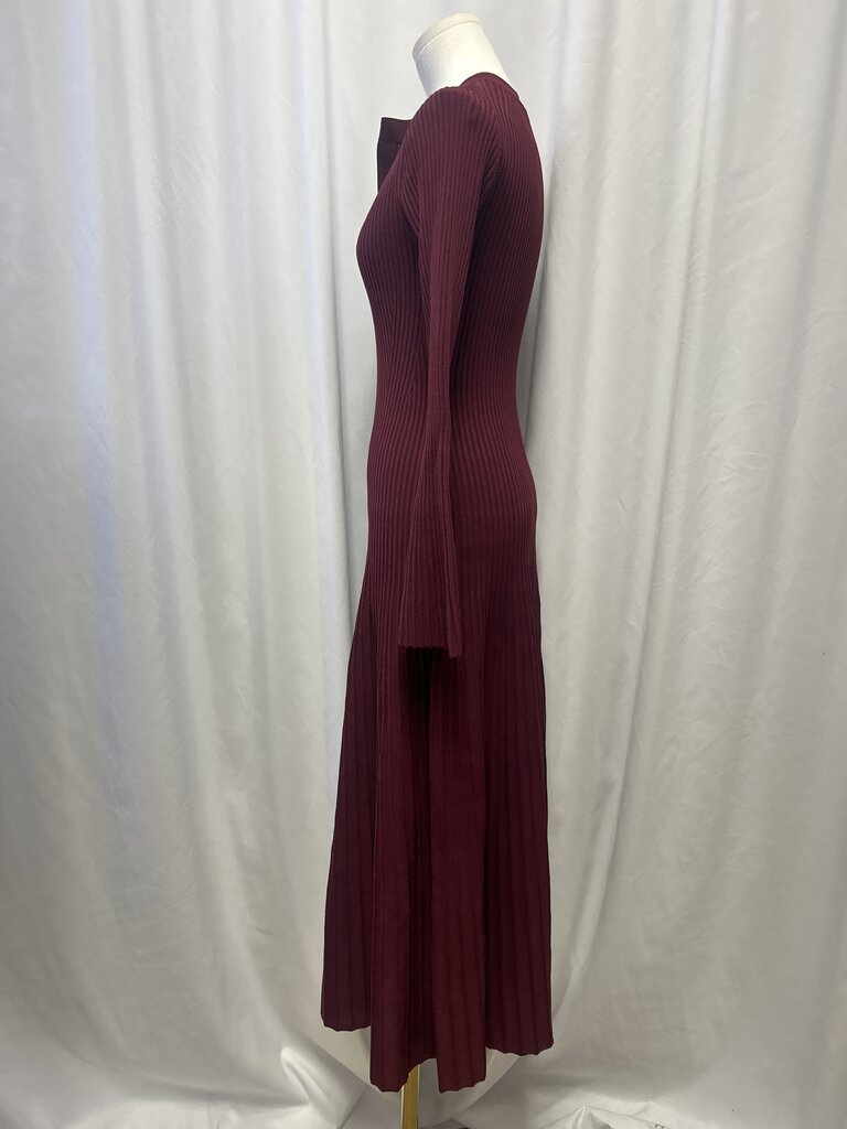 Simkhai Ribbed Long Sleeve V-Neck Dress
