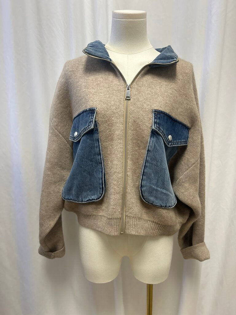 Blank NYC Knit and Denim Jacket