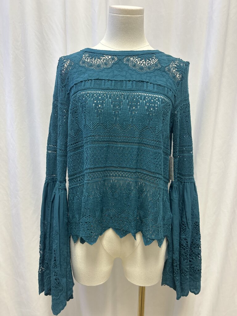 Free People Bell Sleeve Lace Top NWT