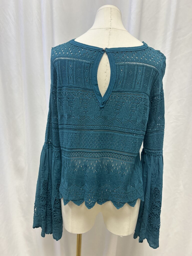 Free People Bell Sleeve Lace Top NWT
