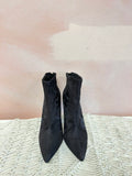Natori Suede Embroidered Bootie