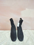 Valentino Suede Studded Block Heel Bootie