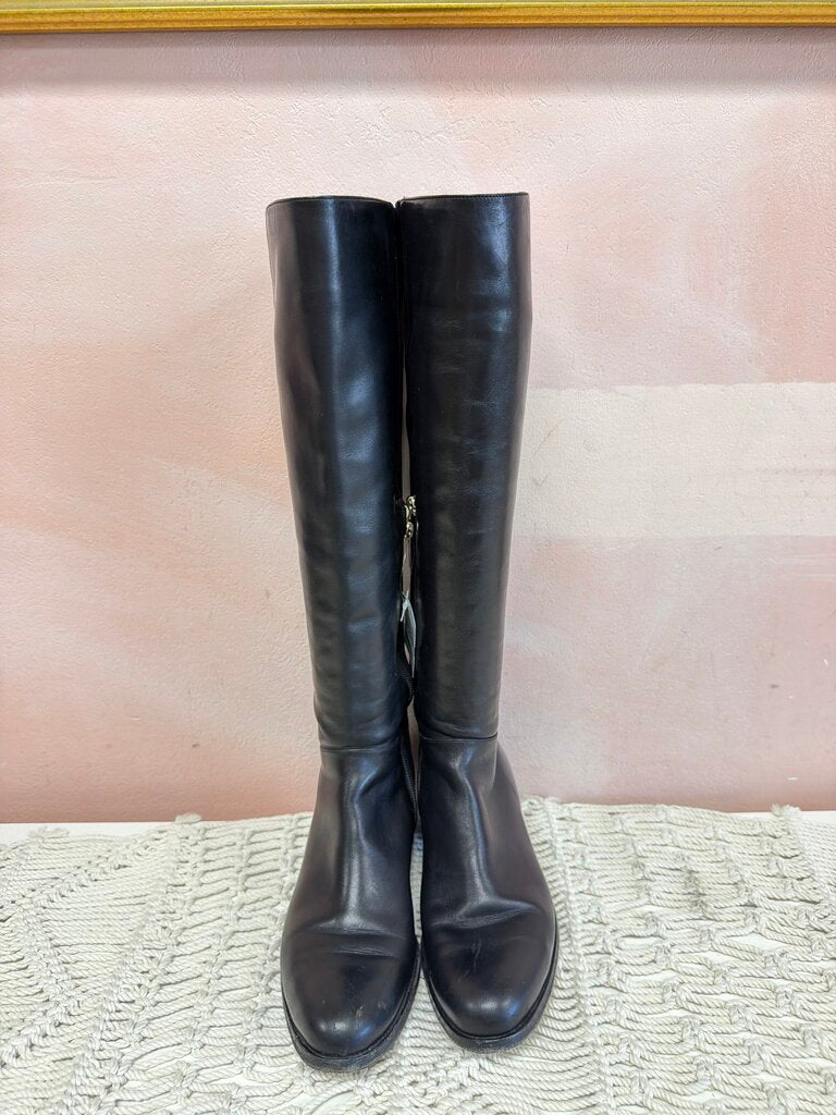 Jimmy Choo Leather and Suede Riding Boot