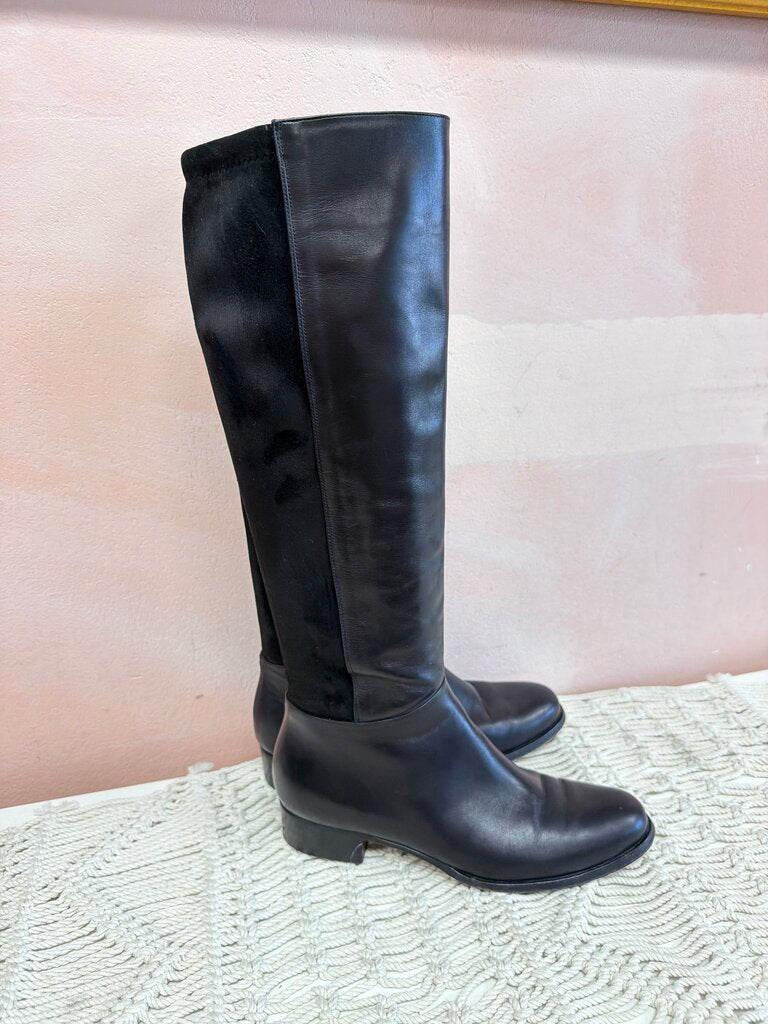 Jimmy Choo Leather and Suede Riding Boot