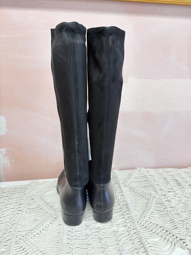 Jimmy Choo Leather and Suede Riding Boot
